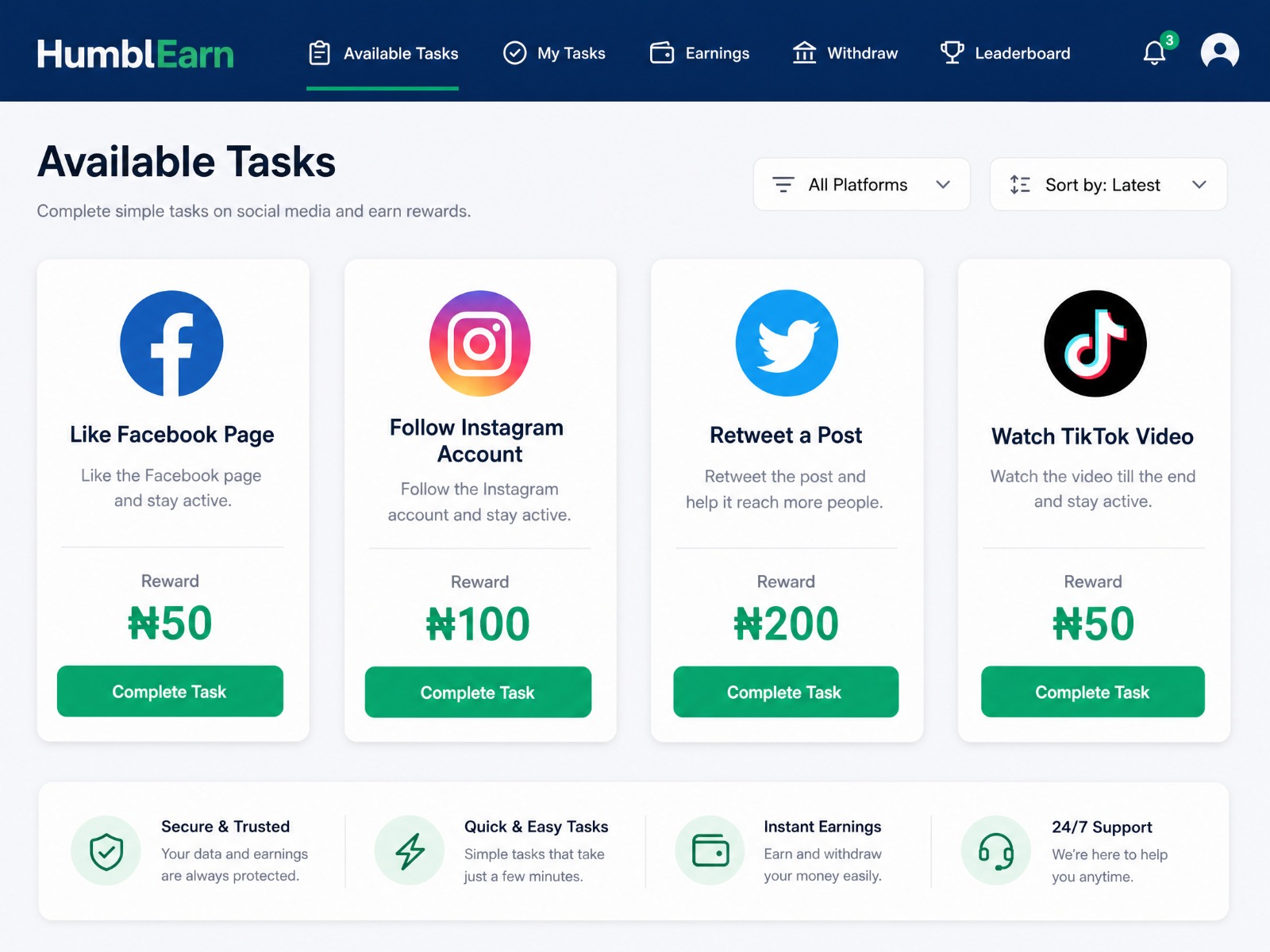 Task Listings